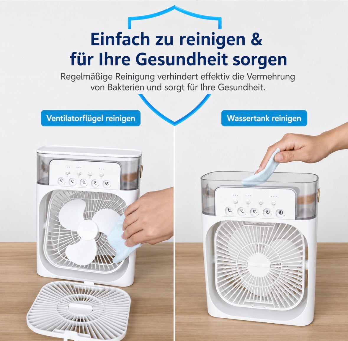CoolWave™ — Persönliche Mini-Klimaanlage mit Wasserkühlung